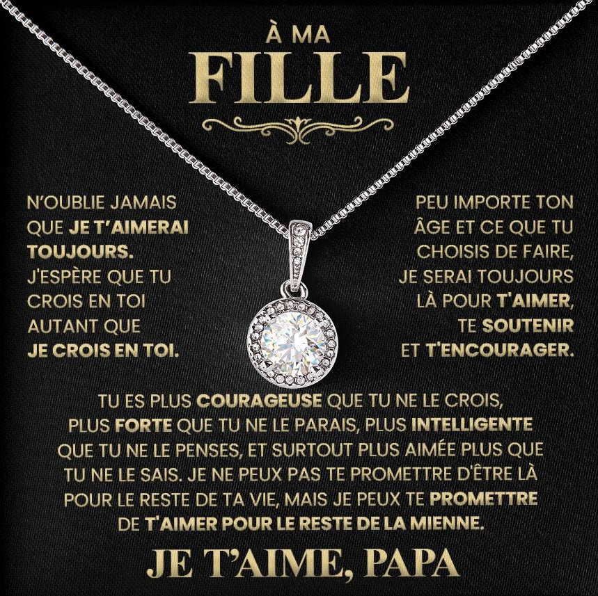 Collier Pour Ma Fille - Je T'aime Papa