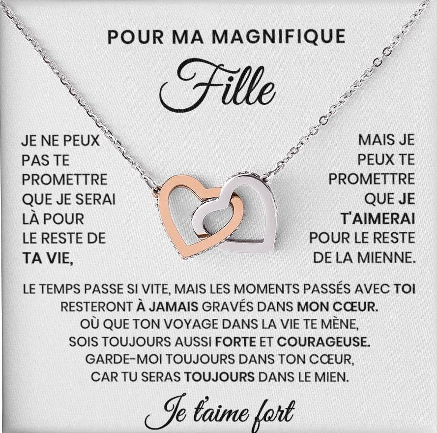 Collier Pour Ma Fille - Tu seras toujours dans mon cœur