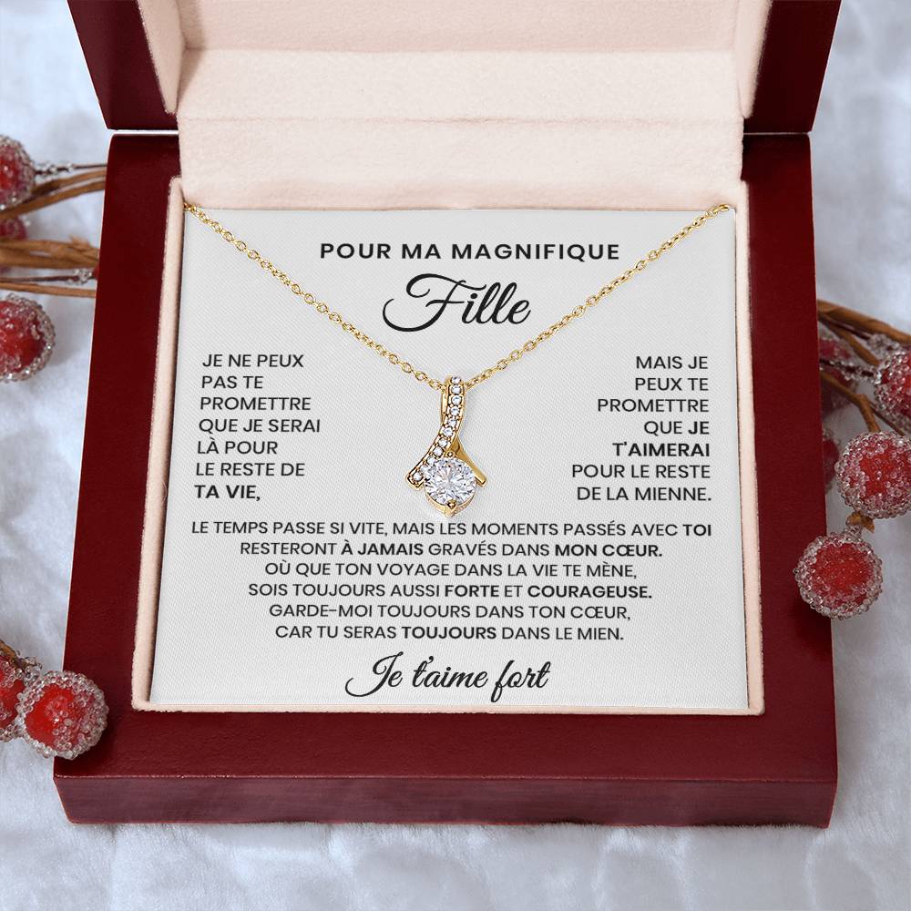 Collier Pour Ma Fille - Tu seras toujours dans mon cœur