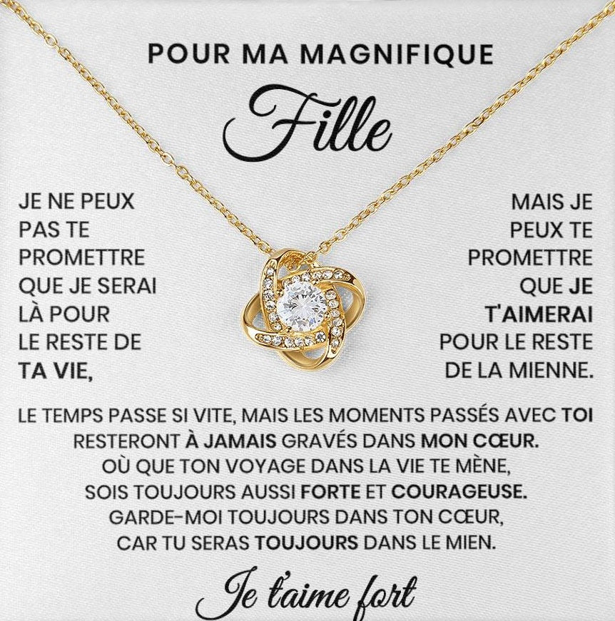Collier Pour Ma Fille - Tu seras toujours dans mon cœur
