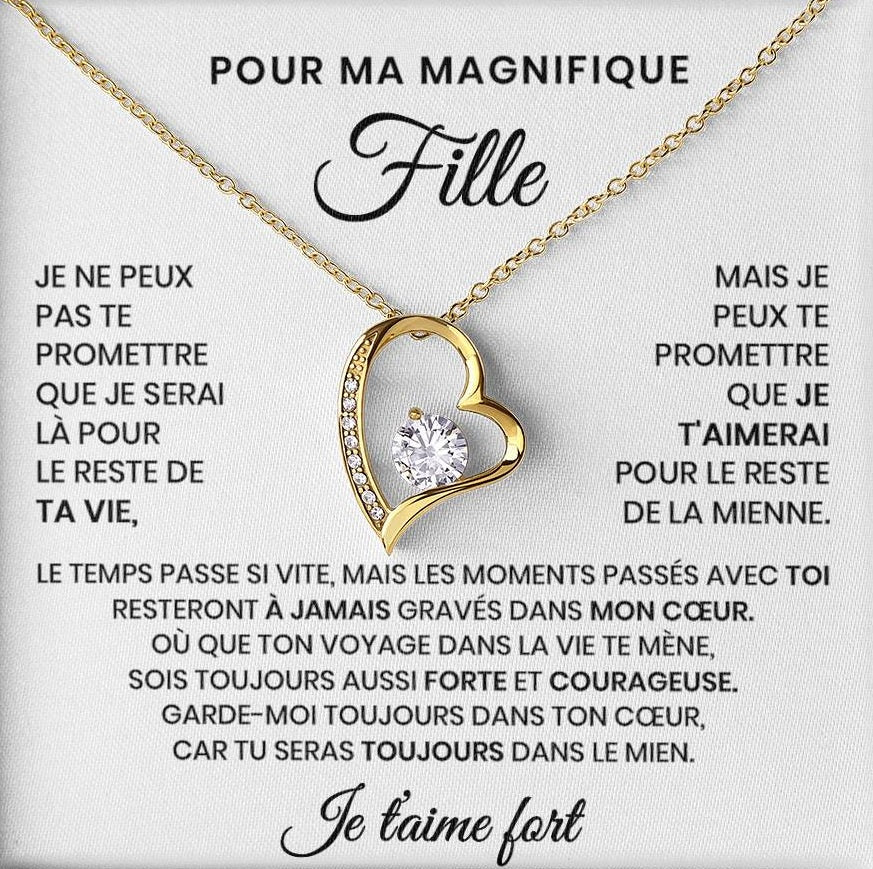 Collier Pour Ma Fille - Tu seras toujours dans mon cœur