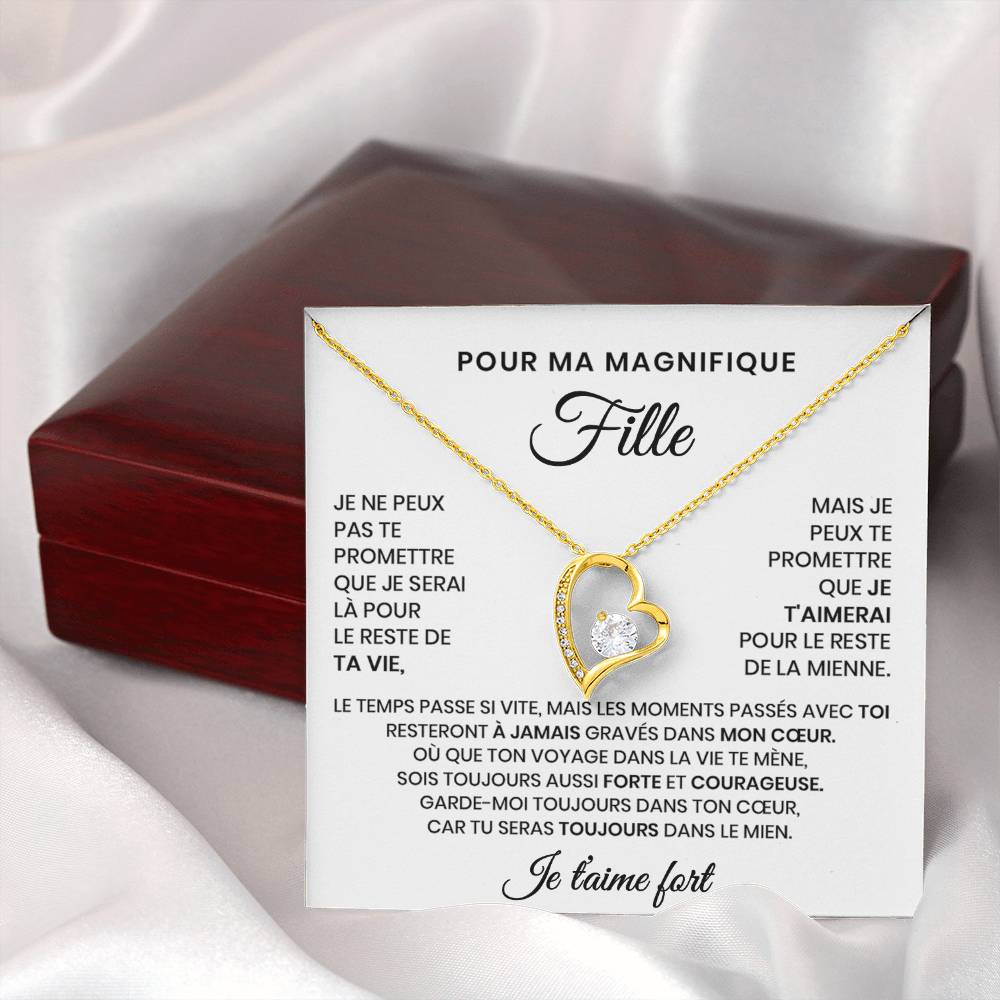 Collier Pour Ma Fille - Tu seras toujours dans mon cœur