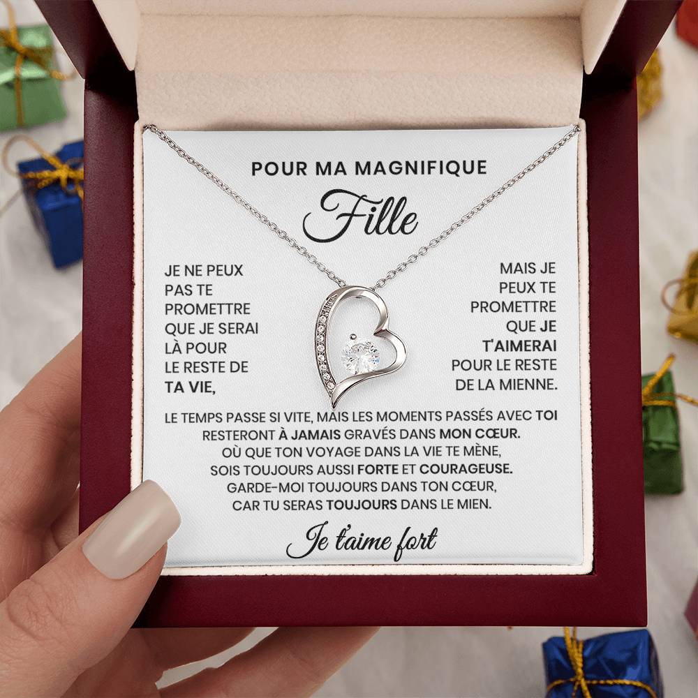 Collier Pour Ma Fille - Tu seras toujours dans mon cœur