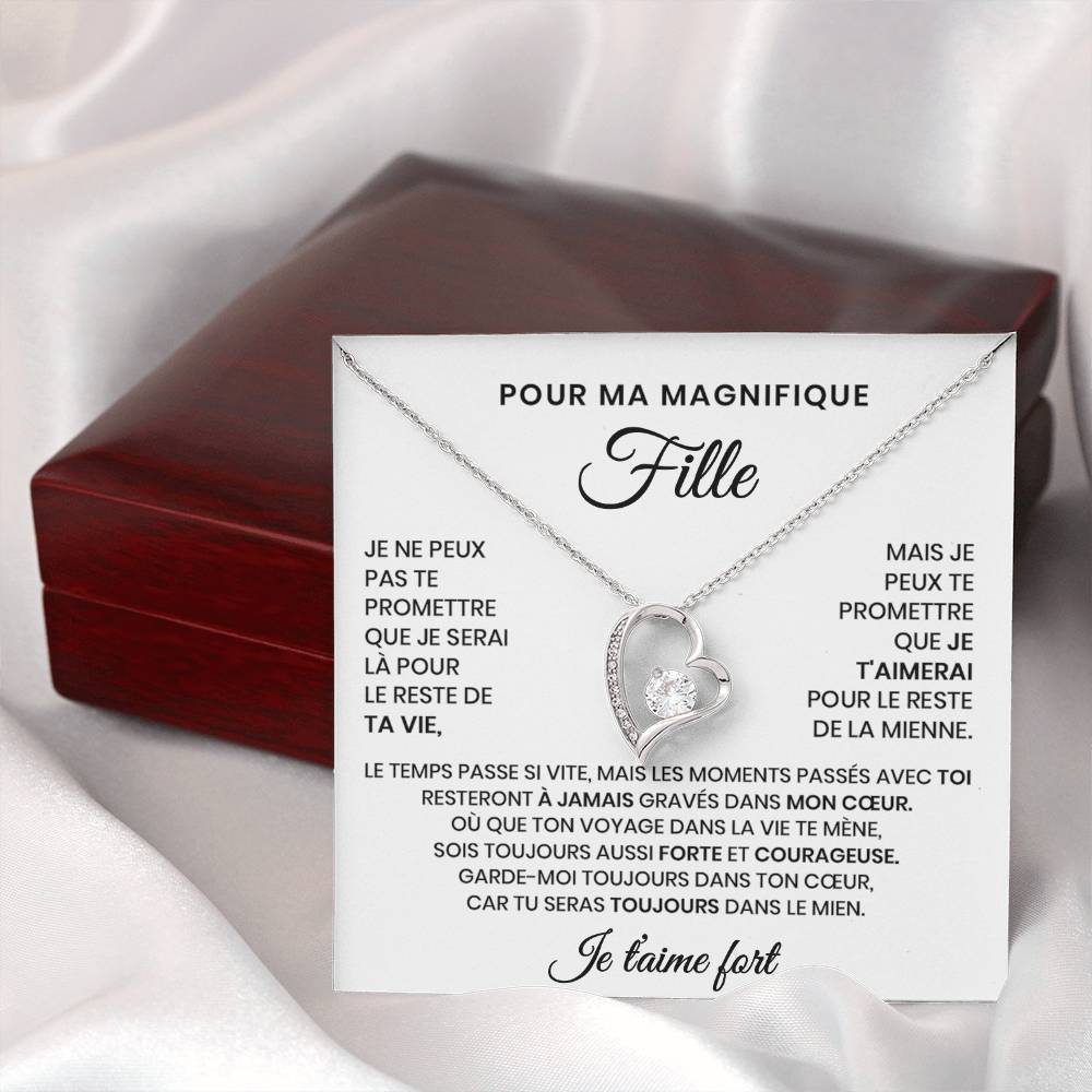 Collier Pour Ma Fille - Tu seras toujours dans mon cœur