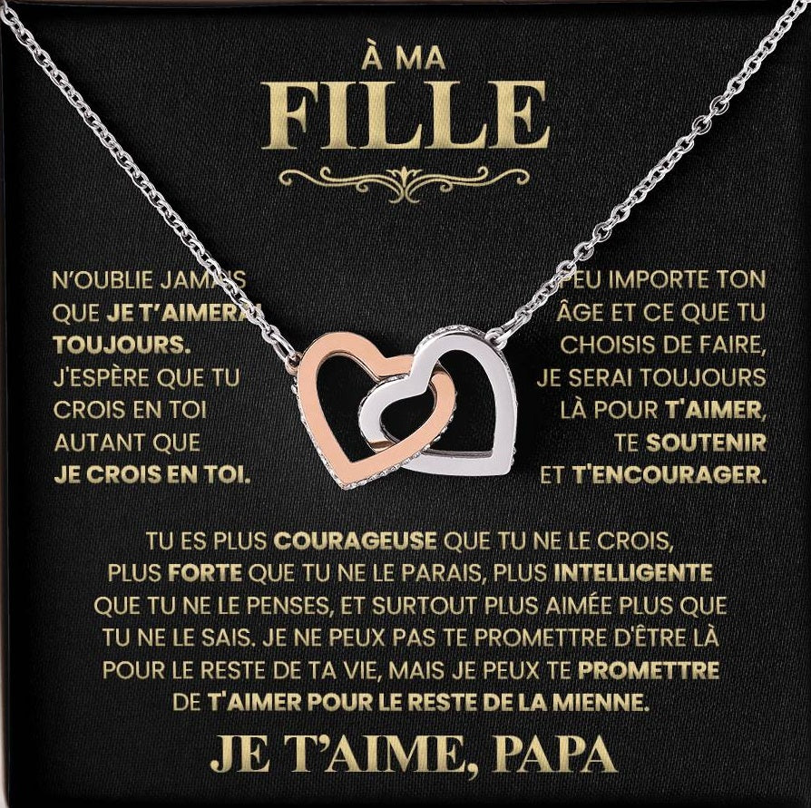 Collier Pour Ma Fille - Je T'aime Papa