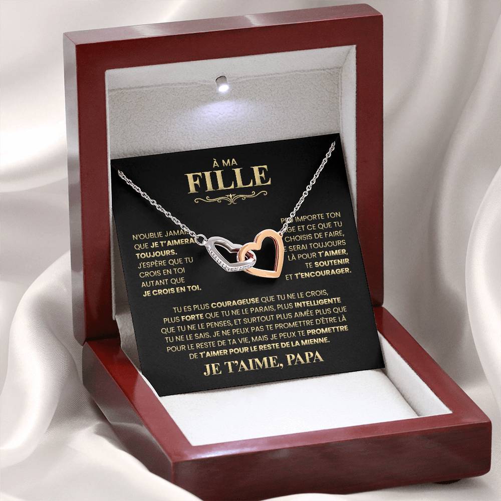 Collier Pour Ma Fille - Je T'aime Papa