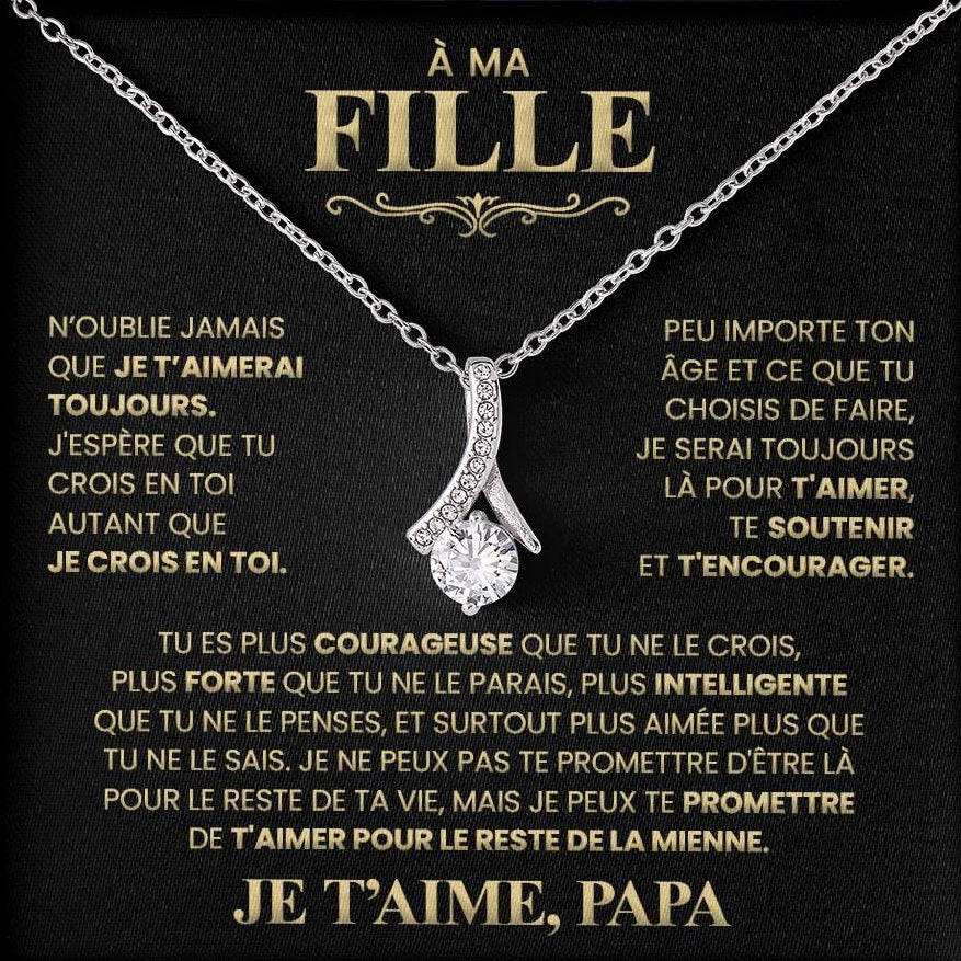 Collier Pour Ma Fille - Je T'aime Papa