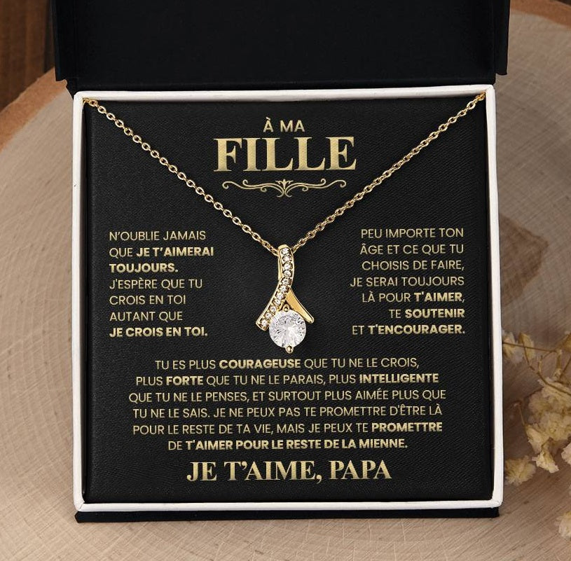 Collier Pour Ma Fille - Je T'aime Papa