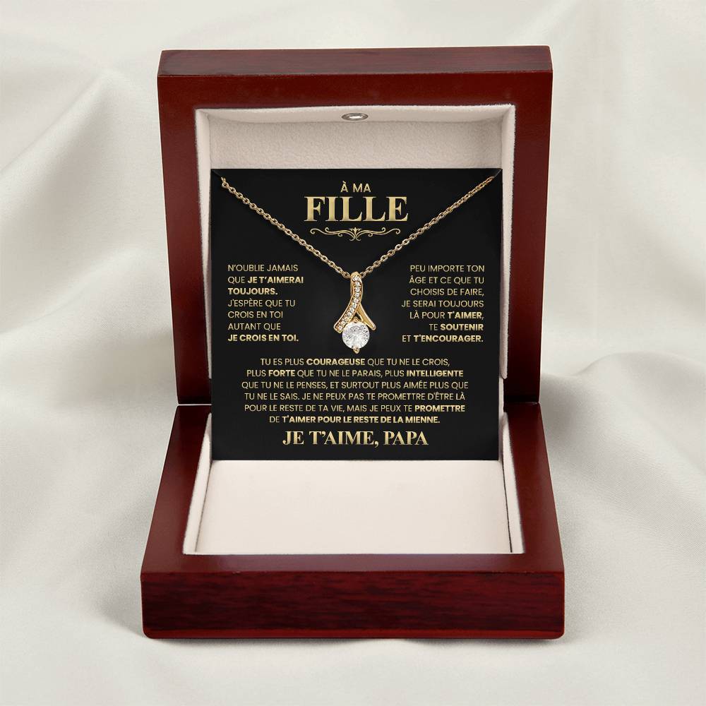 Collier Pour Ma Fille - Je T'aime Papa