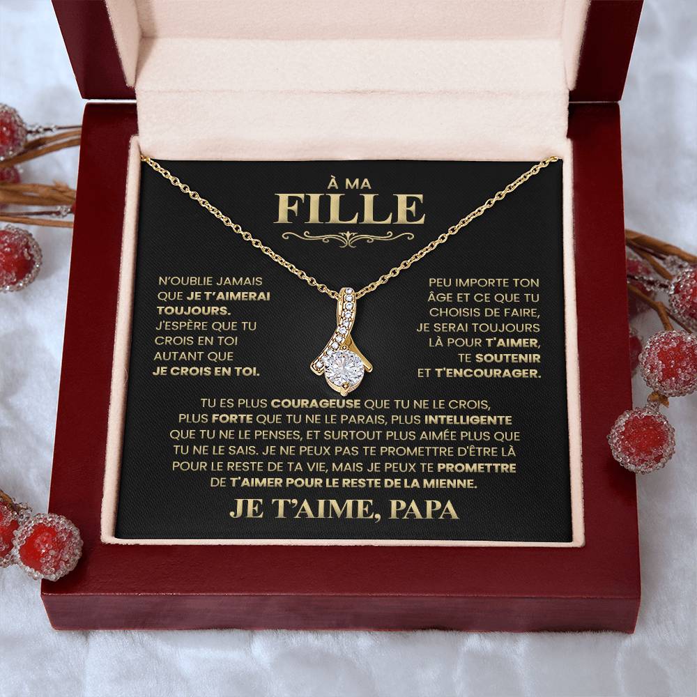 Collier Pour Ma Fille - Je T'aime Papa