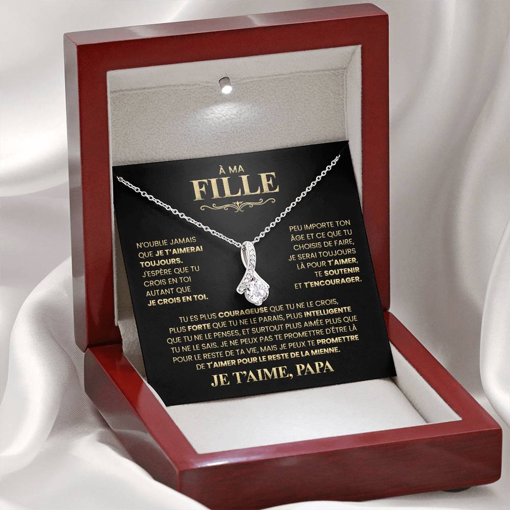 Collier Pour Ma Fille - Je T'aime Papa