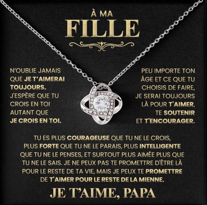 Collier Pour Ma Fille - Je T'aime Papa