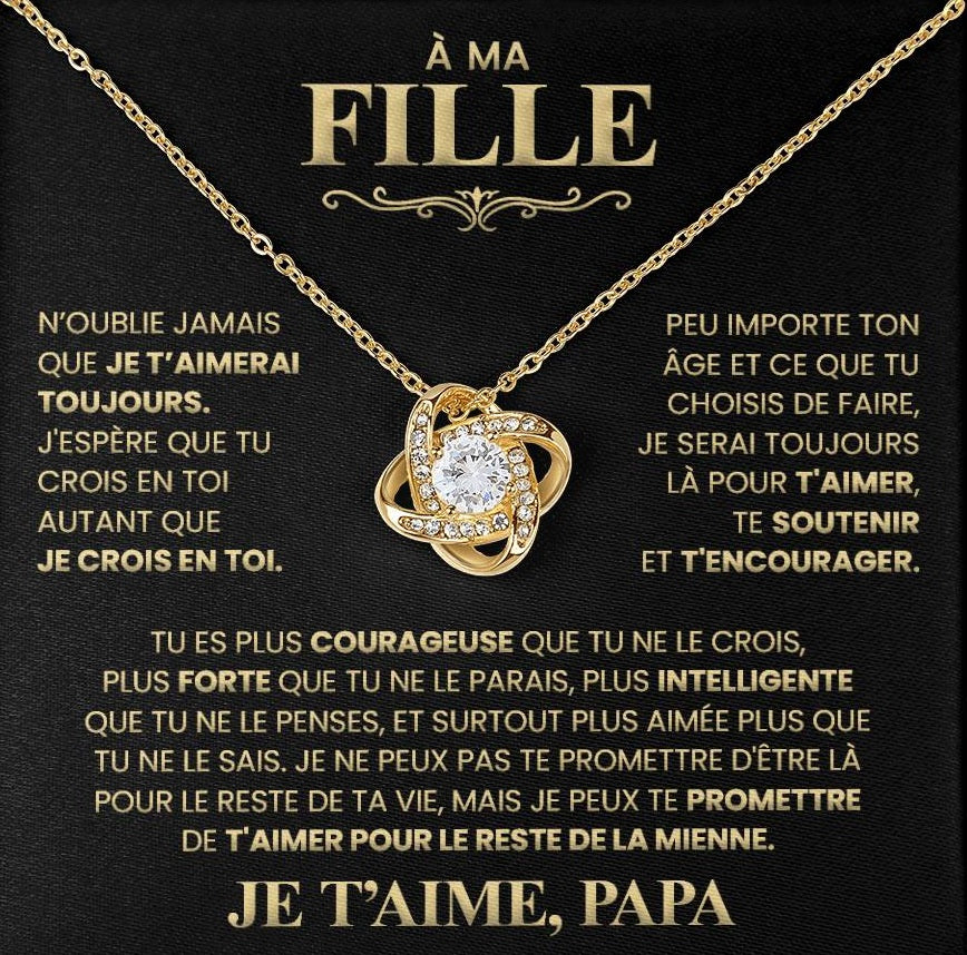 Collier Pour Ma Fille - Je T'aime Papa