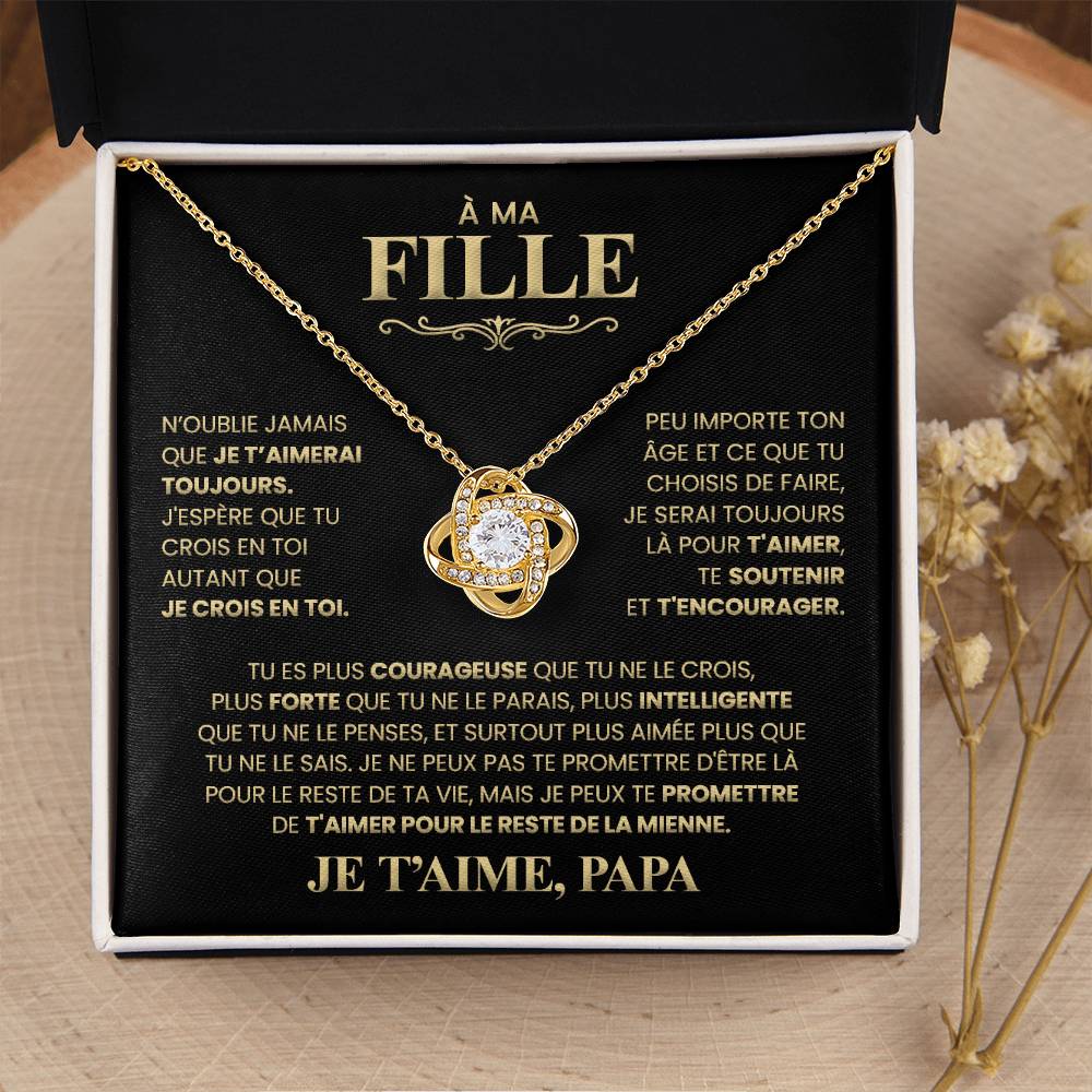Collier Pour Ma Fille - Je T'aime Papa