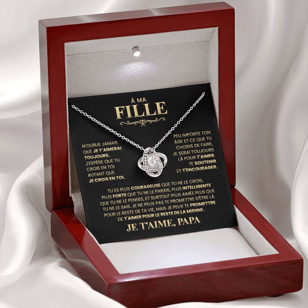 Collier Pour Ma Fille - Je T'aime Papa