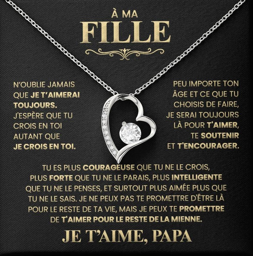Collier Pour Ma Fille - Je T'aime Papa