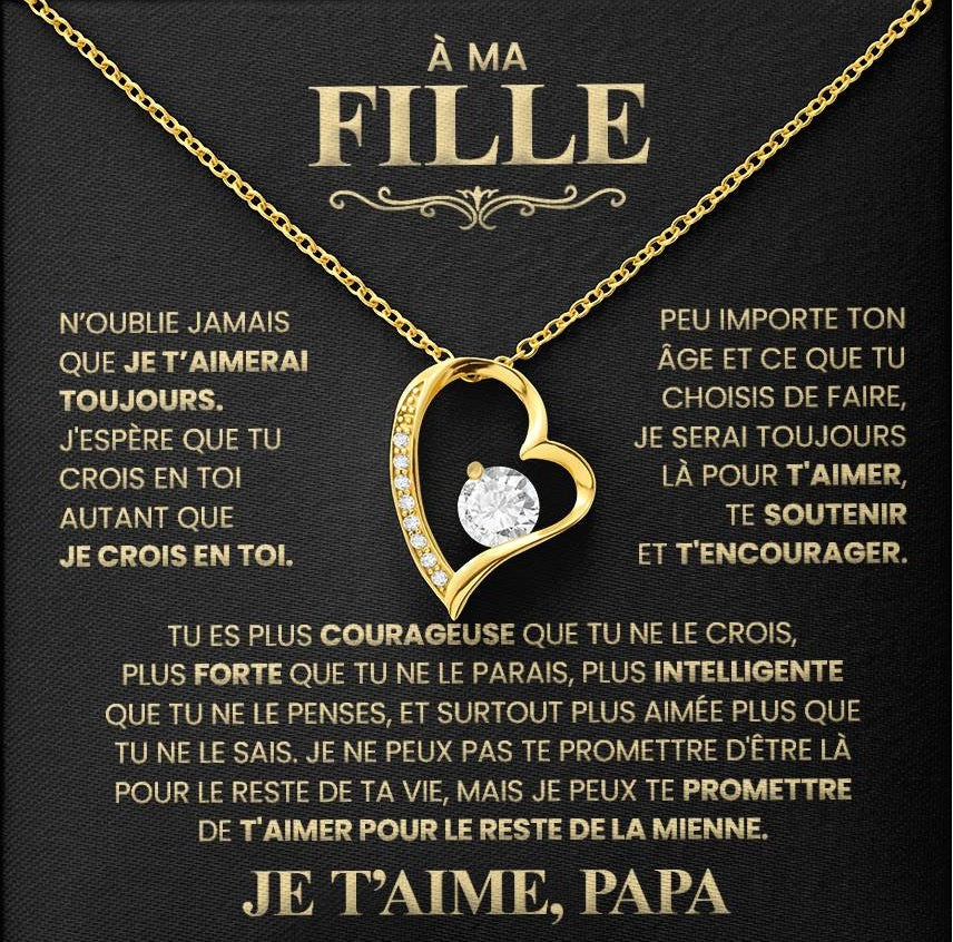 Collier Pour Ma Fille - Je T'aime Papa