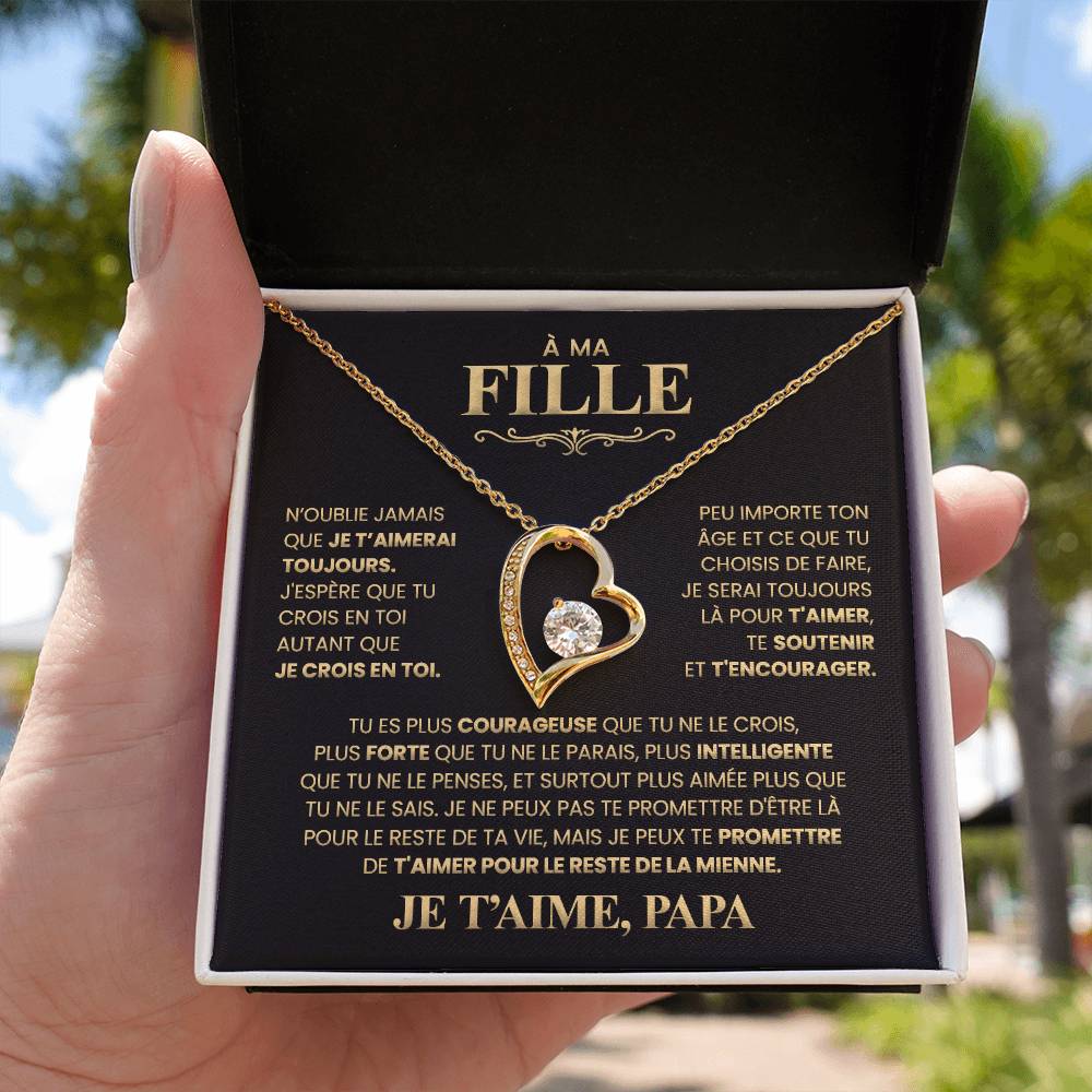 Collier Pour Ma Fille - Je T'aime Papa
