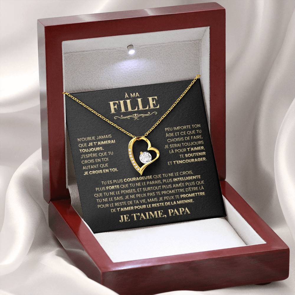 Collier Pour Ma Fille - Je T'aime Papa