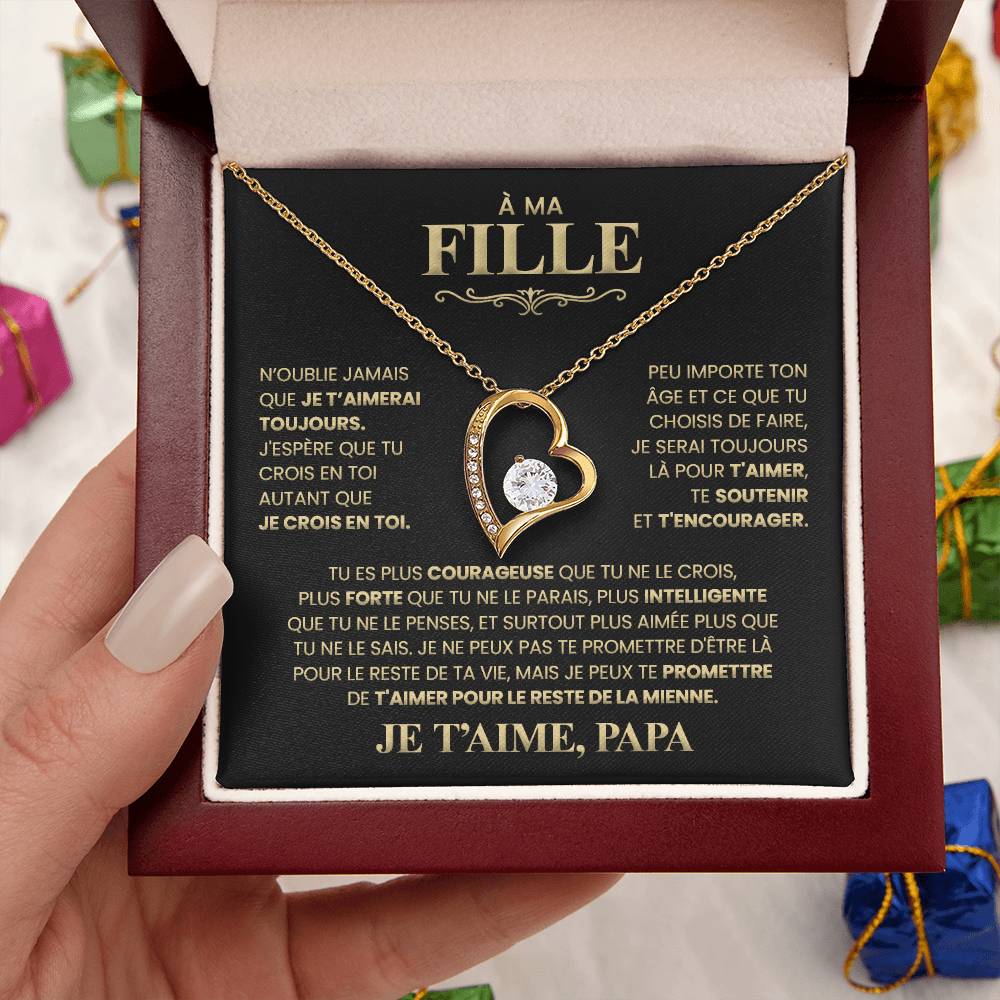Collier Pour Ma Fille - Je T'aime Papa