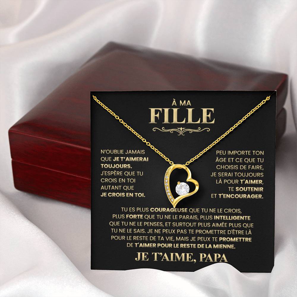Collier Pour Ma Fille - Je T'aime Papa