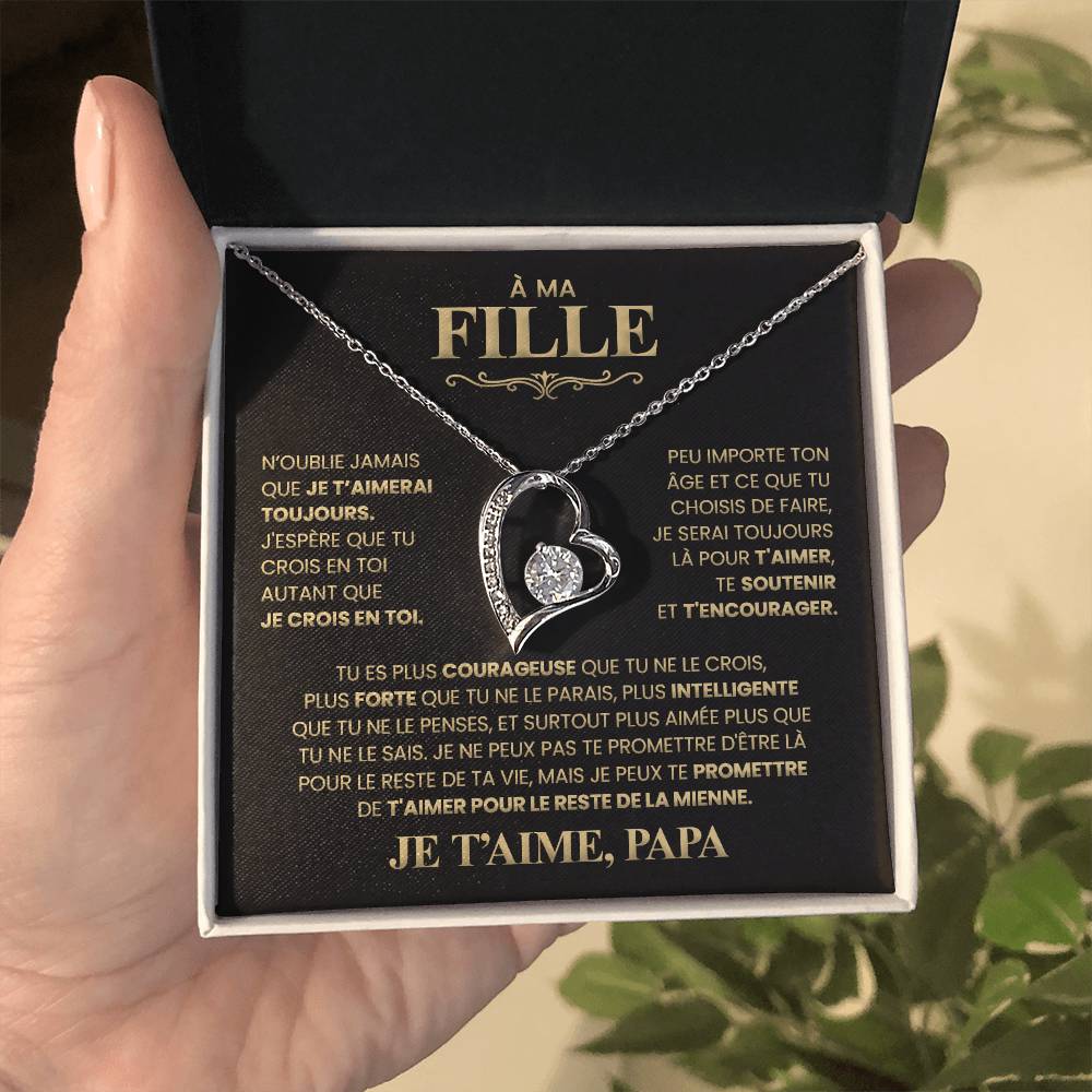 Collier Pour Ma Fille - Je T'aime Papa