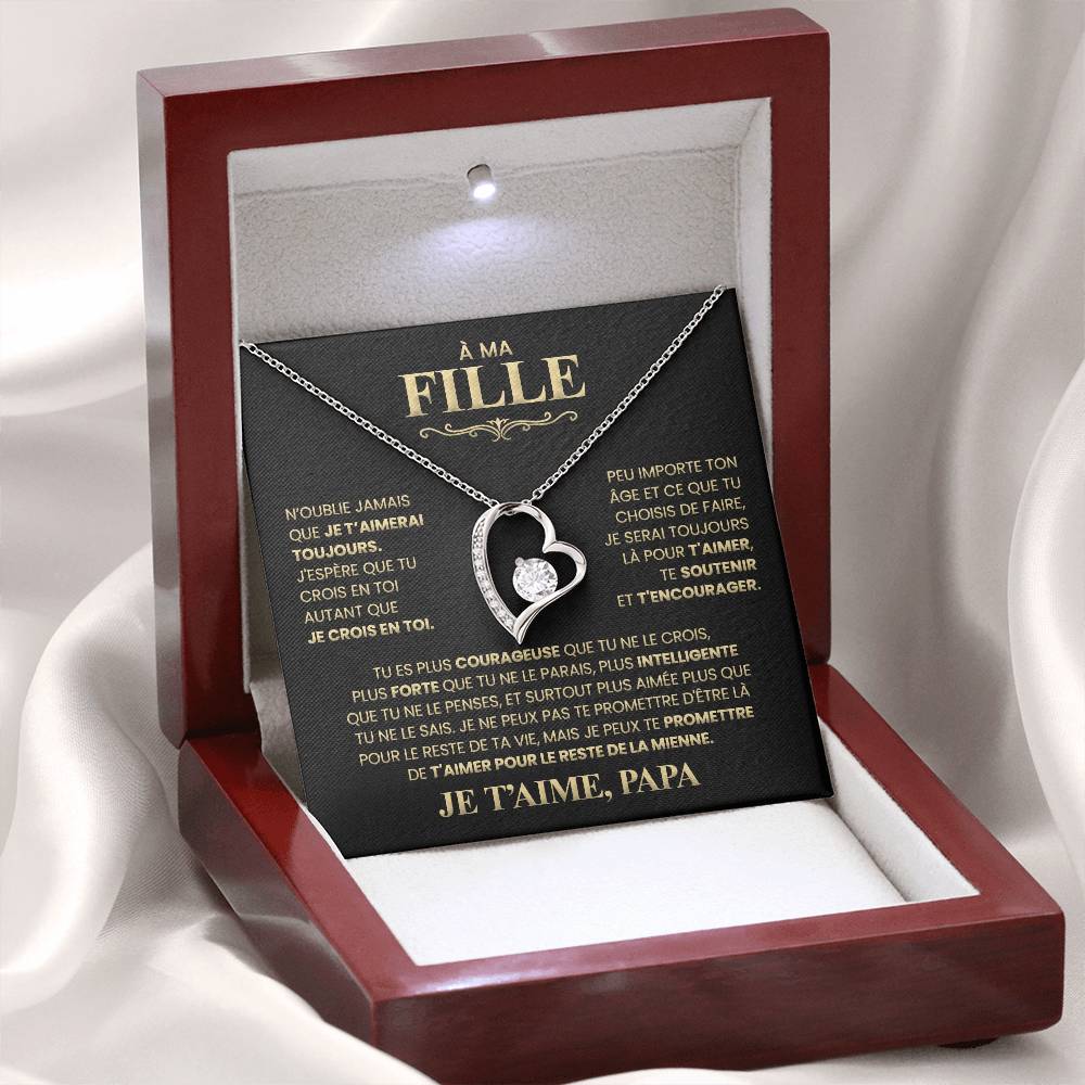 Collier Pour Ma Fille - Je T'aime Papa