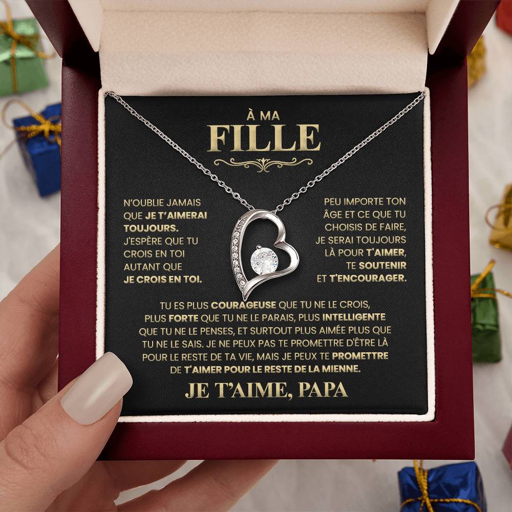 Collier Pour Ma Fille - Je T'aime Papa