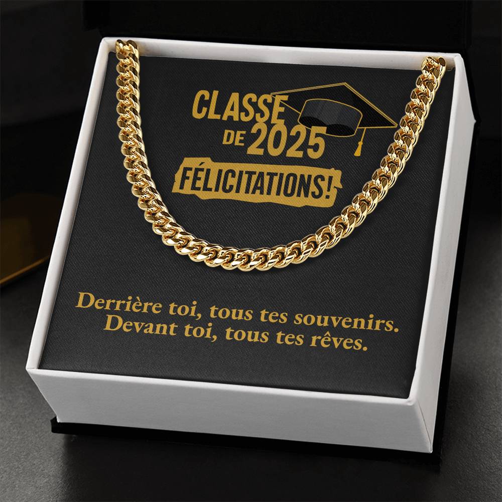 Classe de 2025 - Félicitations - Chaîne à maillons