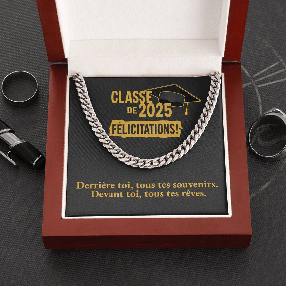 Classe de 2025 - Félicitations - Chaîne à maillons
