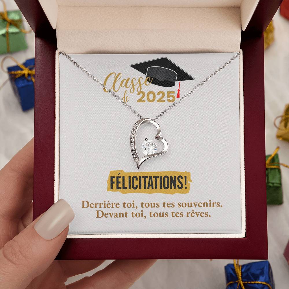 Félicitations! Graduation 2025 | Collier Amour Éternel
