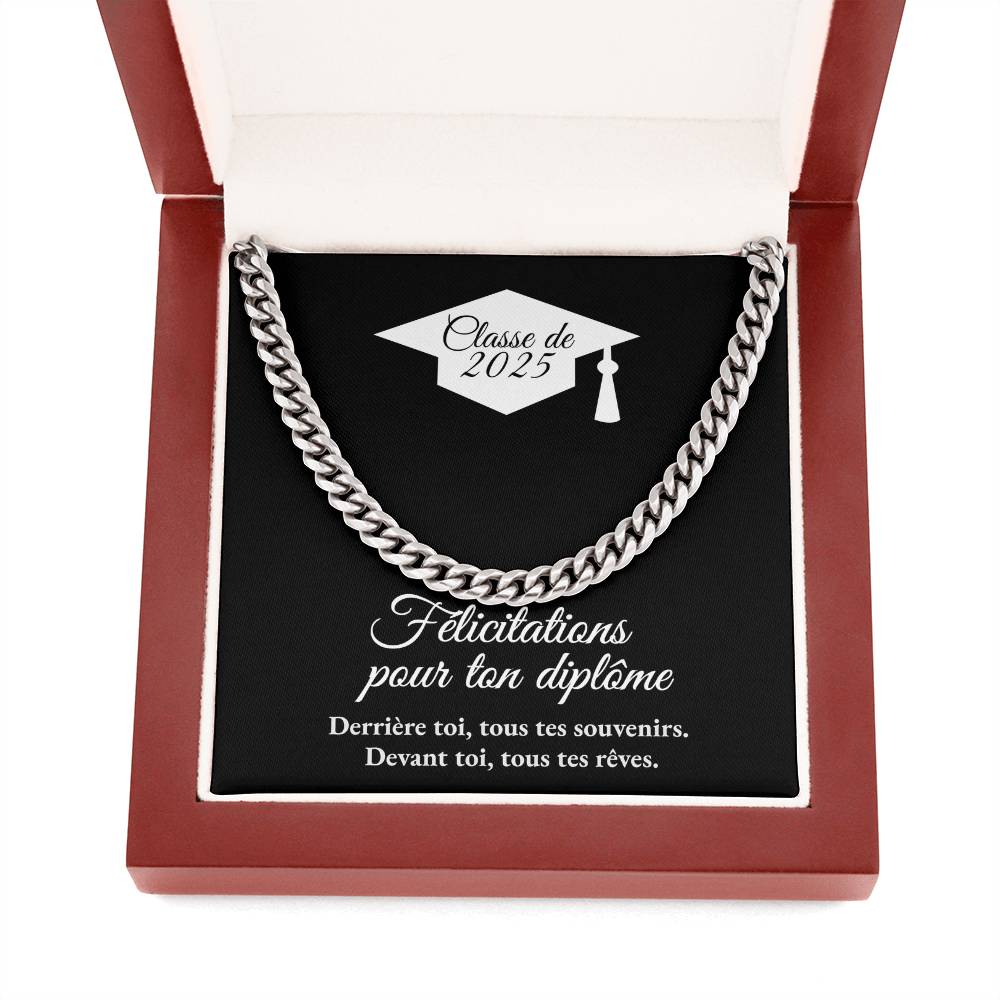 Cadeau de graduation | Collier coeurs entrelacés