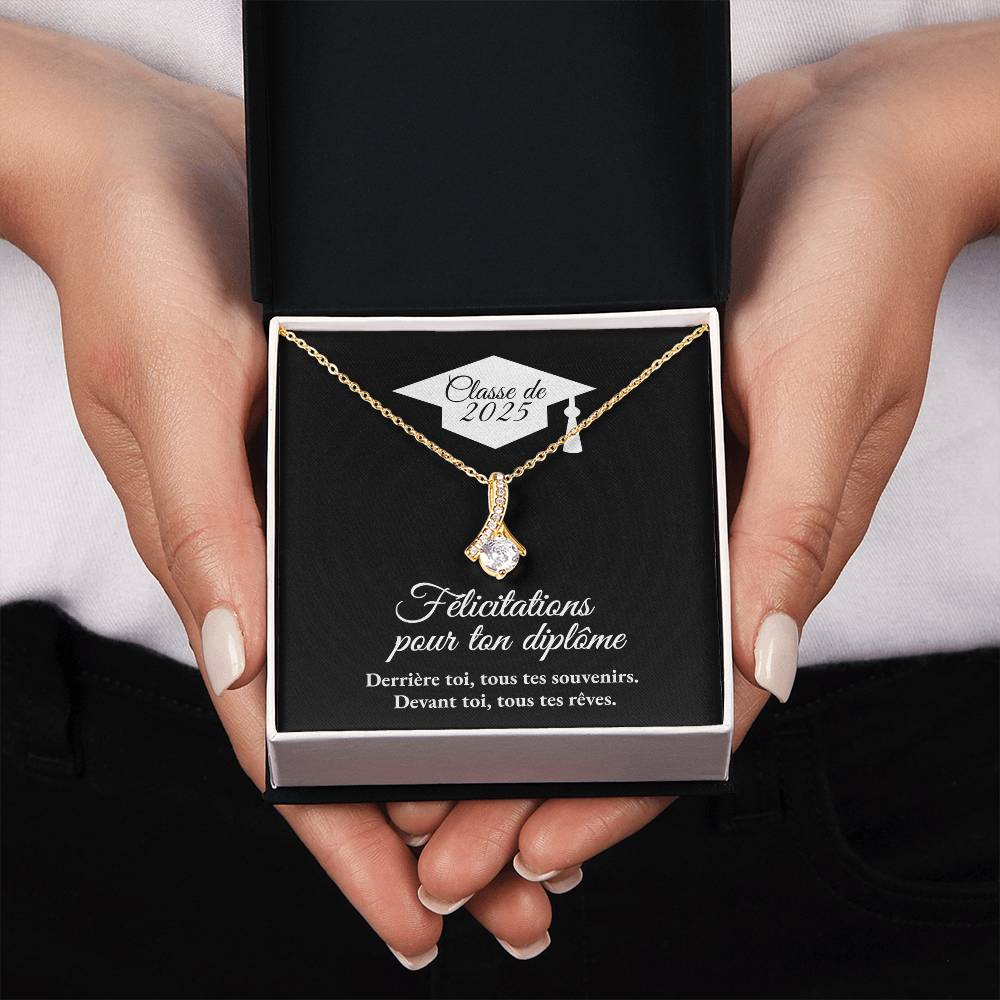 Cadeau de graduation | Collier coeurs entrelacés