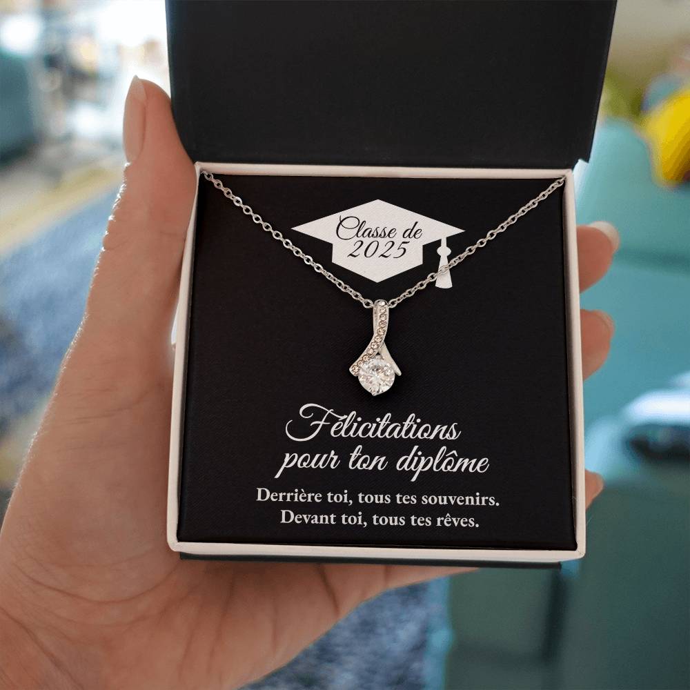 Cadeau de graduation | Collier coeurs entrelacés