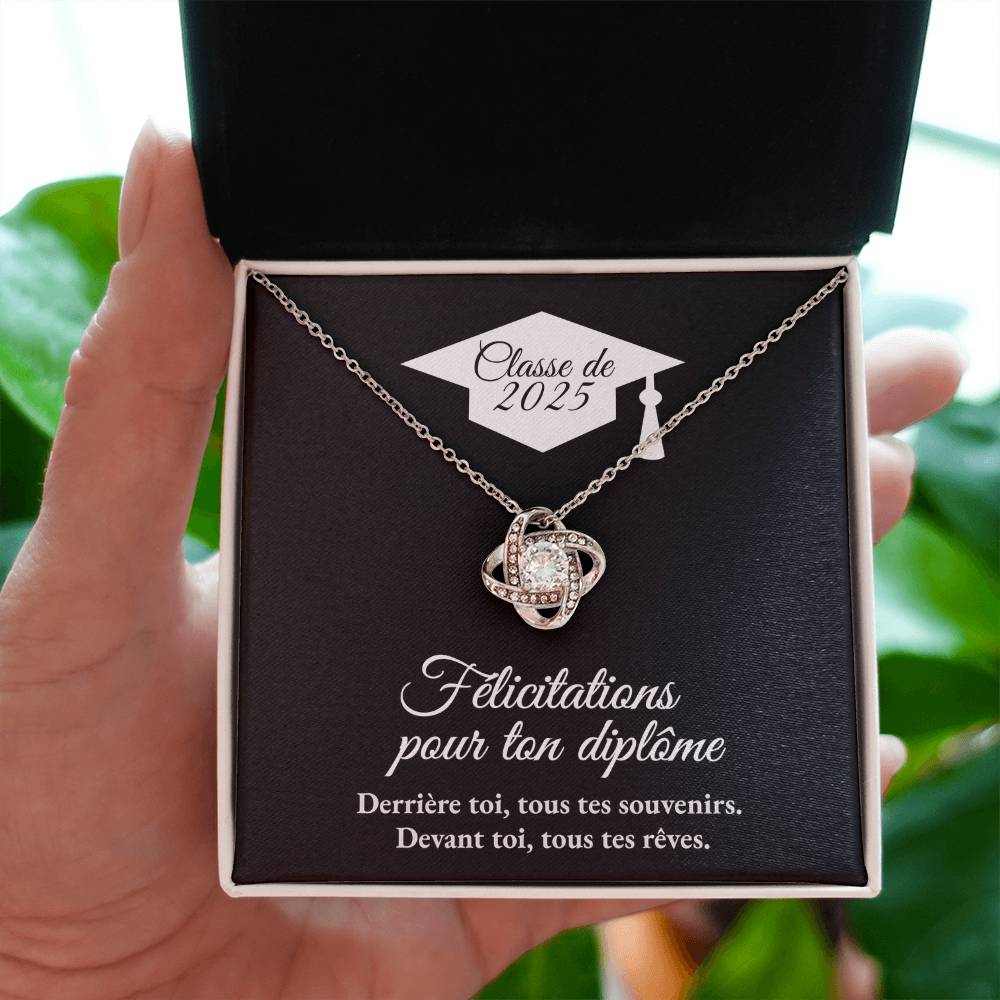 Cadeau de graduation | Collier coeurs entrelacés