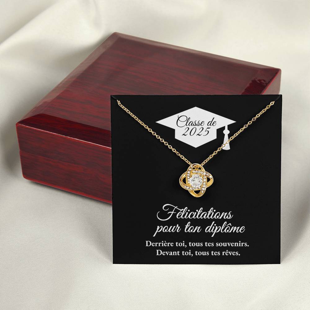 Cadeau de graduation | Collier coeurs entrelacés