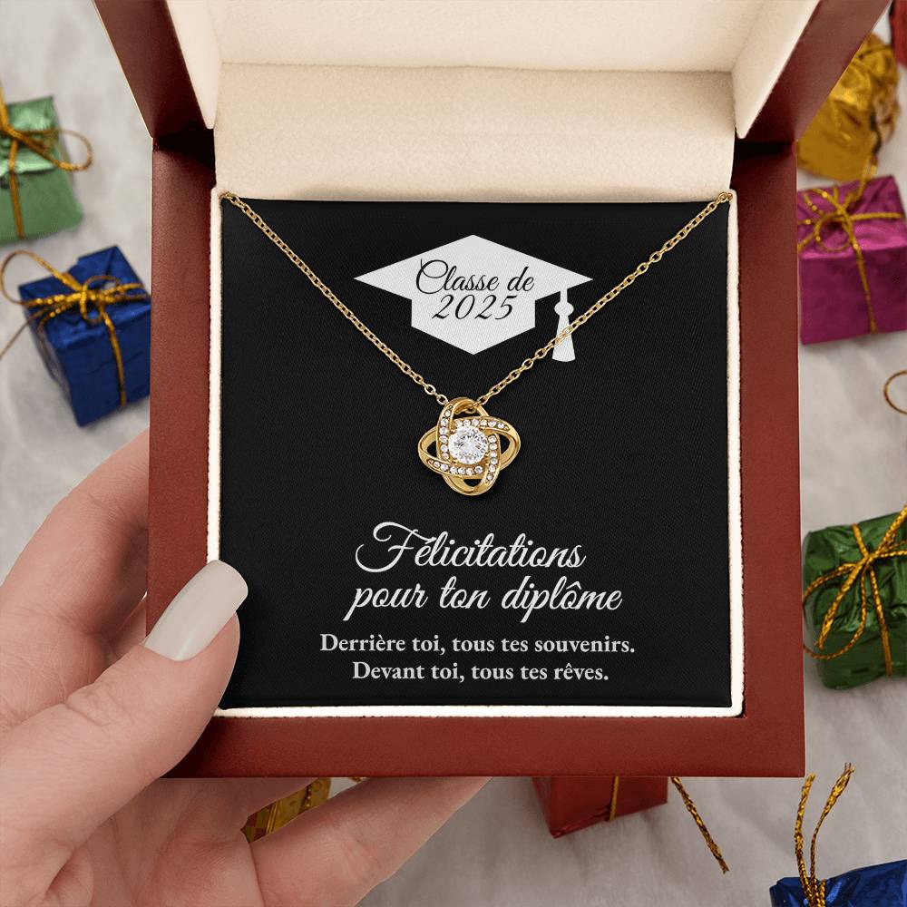 Cadeau de graduation | Collier coeurs entrelacés