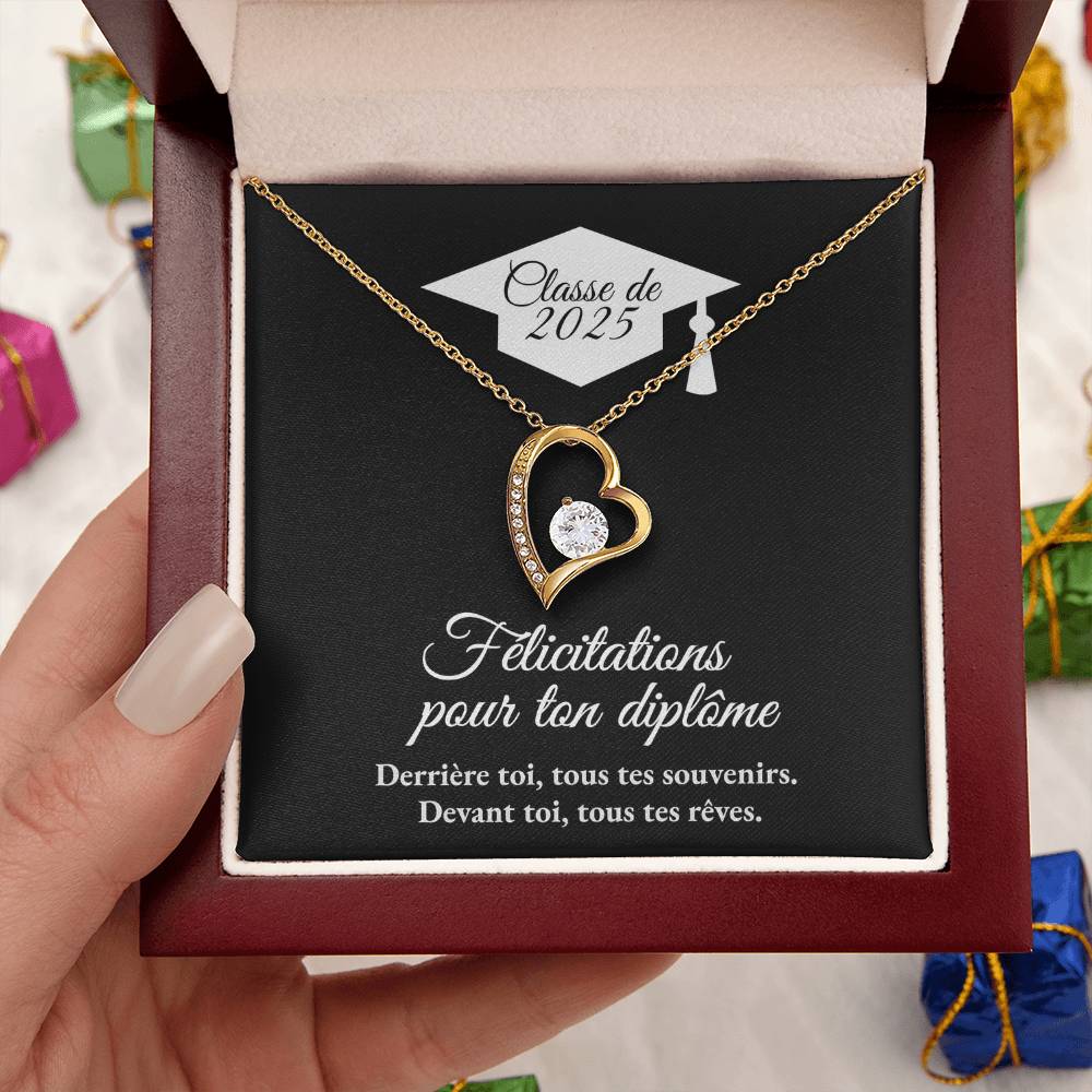 Cadeau de graduation | Collier coeurs entrelacés