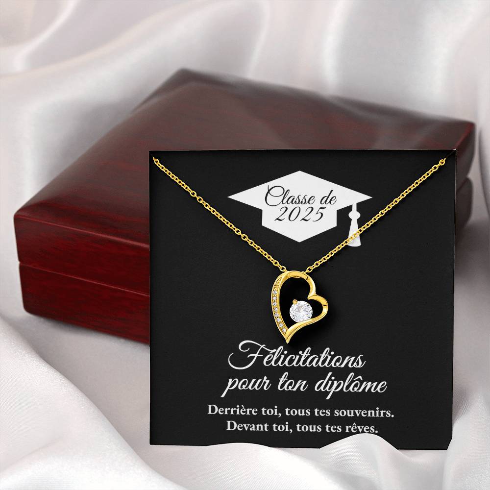 Cadeau de graduation | Collier coeurs entrelacés