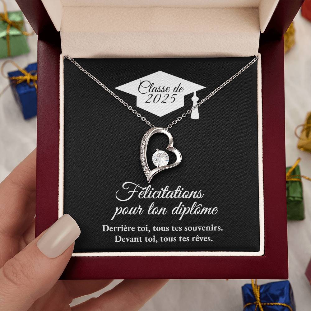 Cadeau de graduation | Collier coeurs entrelacés