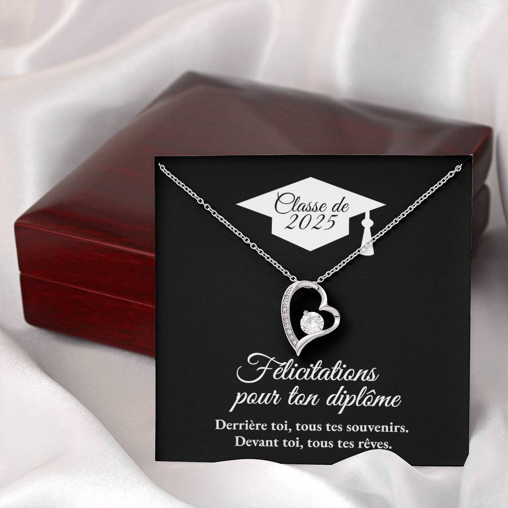 Cadeau de graduation | Collier coeurs entrelacés
