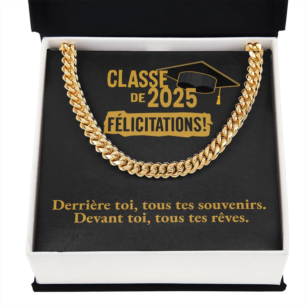 Classe de 2025 - Félicitations - Chaîne à maillons