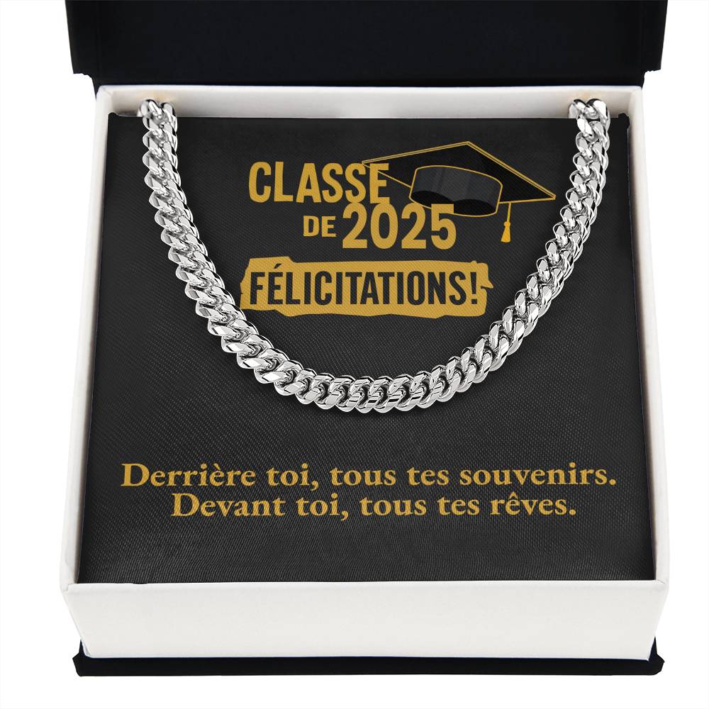 Classe de 2025 - Félicitations - Chaîne à maillons