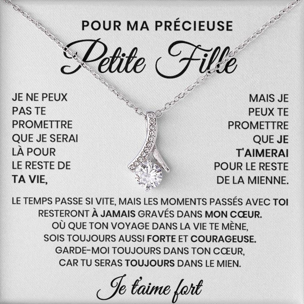 Pour Ma Précieuse Petite Fille - Collier Coeurs Entrelacés En Or Jaune 18K