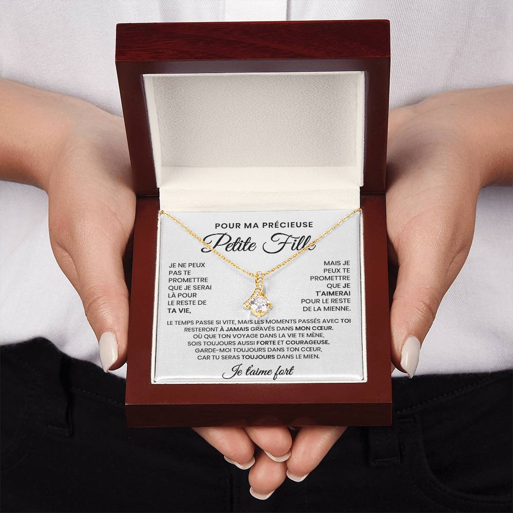 Pour Ma Précieuse Petite Fille - Collier Coeurs Entrelacés En Or Jaune 18K