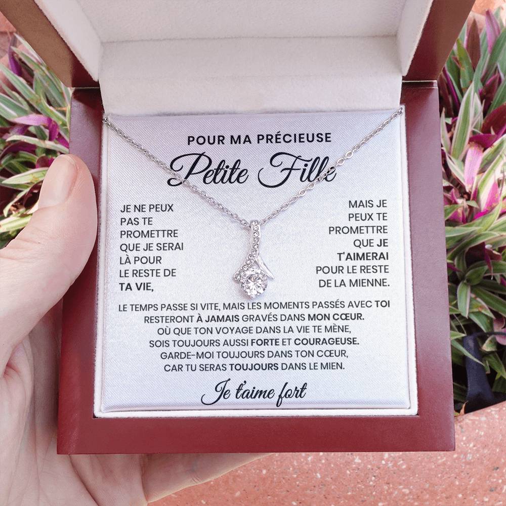Pour Ma Précieuse Petite Fille - Collier Coeurs Entrelacés En Or Jaune 18K
