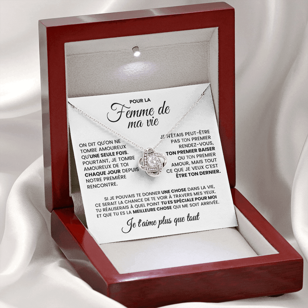 Coffret Cadeau Pour Femme - Je t'aime plus que tout - Collier Noeud d'Amour™