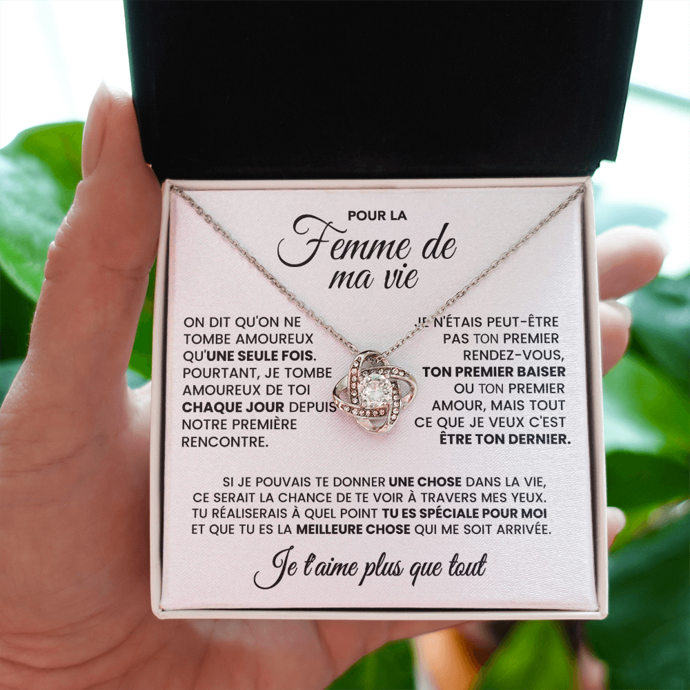 Coffret Cadeau Pour Femme - Je t'aime plus que tout - Collier Noeud d'Amour™