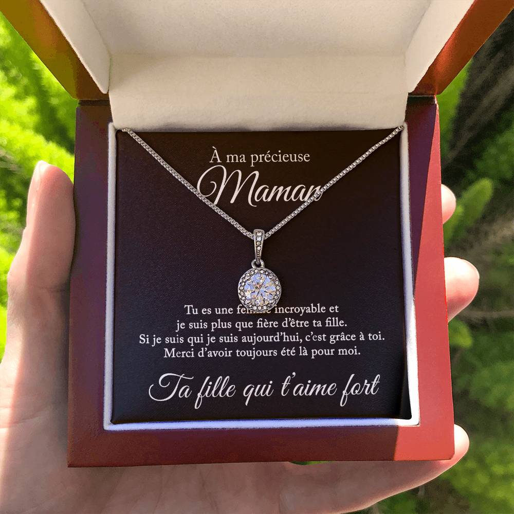 À ma précieuse maman - Collier coeur