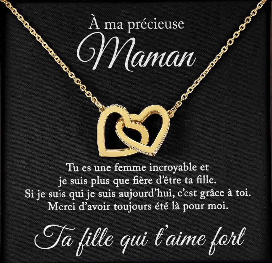 À ma précieuse maman - Collier coeur